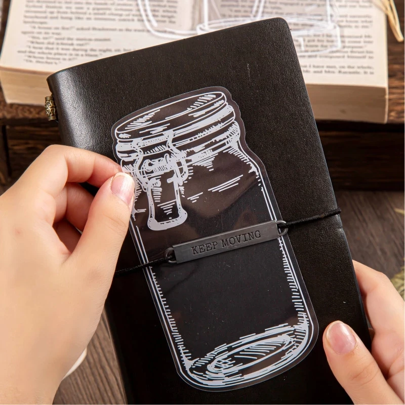 Bookmarks Stationery Supplies 20pcs Transparent Dried Flower Decorative Stickers Scrapbook