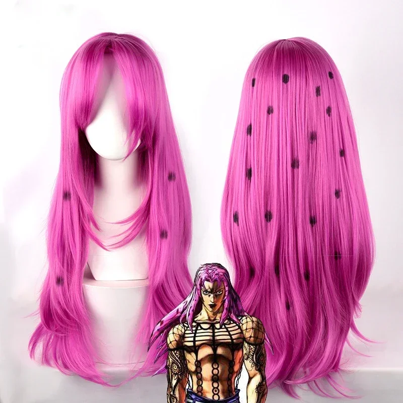 

Anime JoJo bizarre adventure Diavolo Heat Resistant Cosplay Costume hairwear Wig+Wig Cap