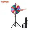 VEVOR 18 Inch Tabletop Color Prize Wheel with Folding Tripod Floor Stand 14 Slots Dry Erase for Win Fortune Spinning Stand Game 1