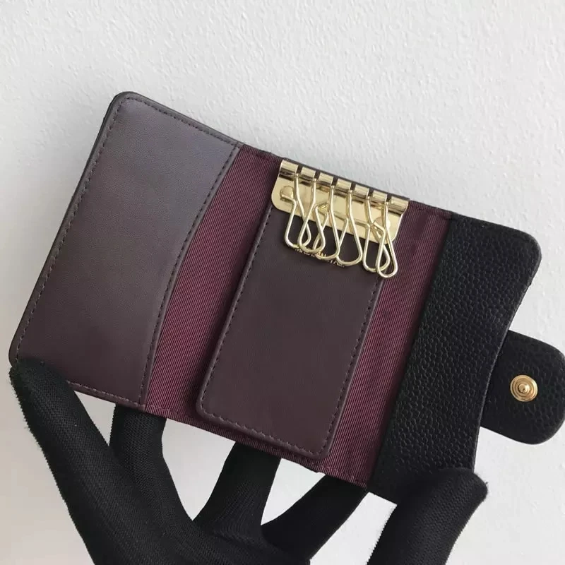 Porte-clés Portefeuille En Cuir Véritable Rose - Taille Unique, Bouton Pression, Neuf Avec étiquettes