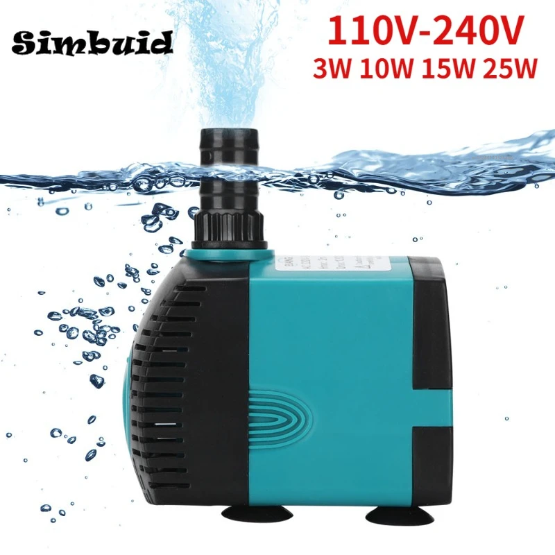 Submersible Fish Tank Water Pump Filter Ultra Quiet Aquarium Pump