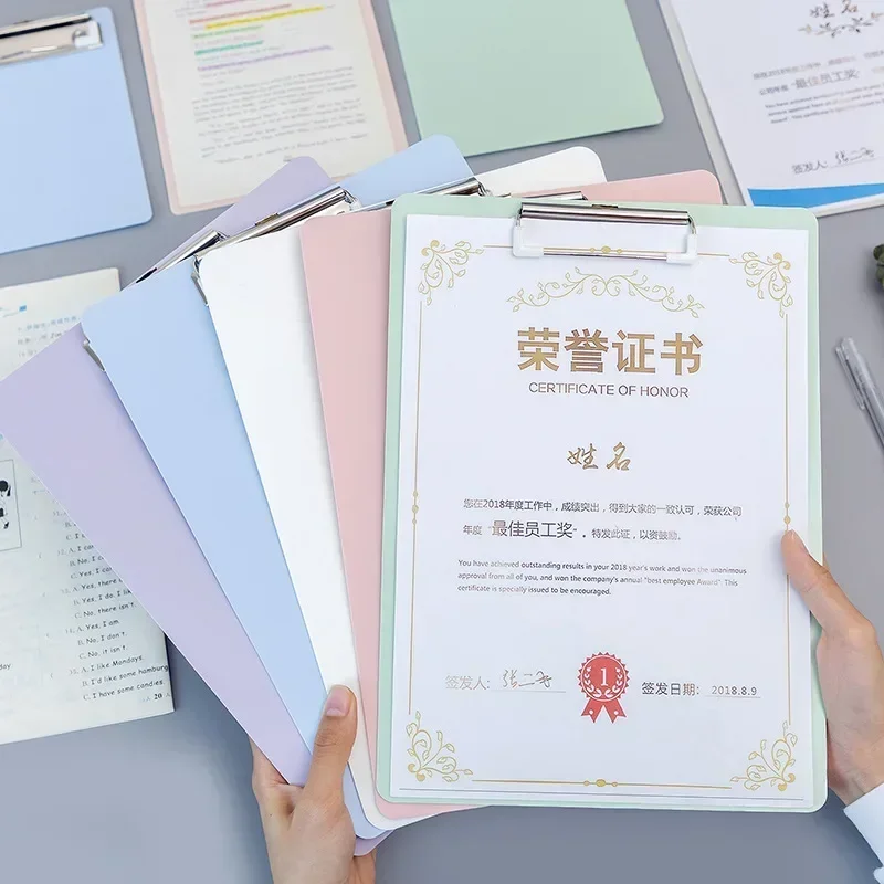 A5 File Holder Clip Document Holder Clipboards Clip Writing Pad Test Paper Clipboard Office School Supply File Folder Stationery transparent clipboard writing clipboard