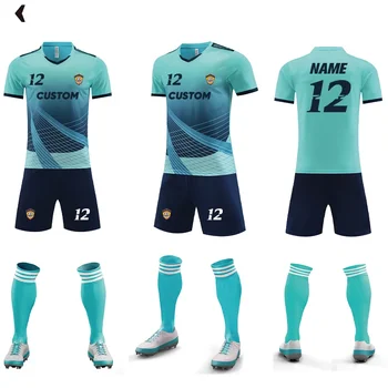 Soccer Jersey Custom Sets sublimation original Design Training kits Football uniform t-Shirt sport team For kids for Men XY233 1