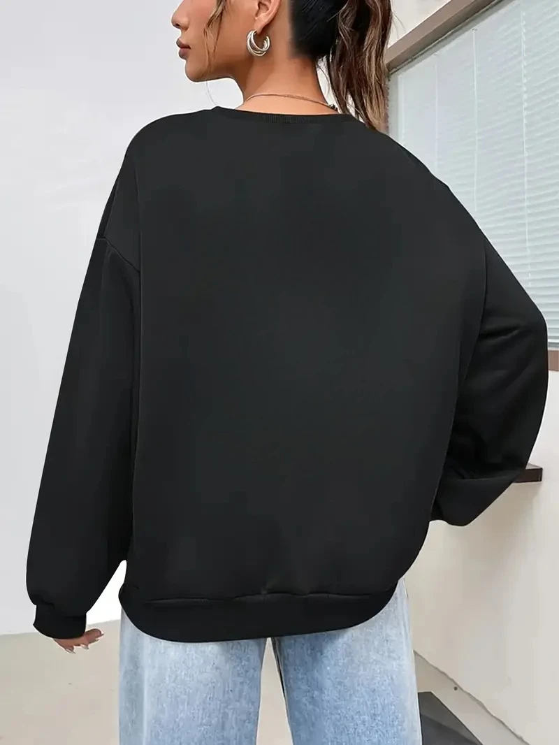 Loose Solid Color Women's Cotton Hoodies Casual Autumn Winter Fleece Sweatshirt Oversize Pullover O-Neck Top Hoody Couple Unisex