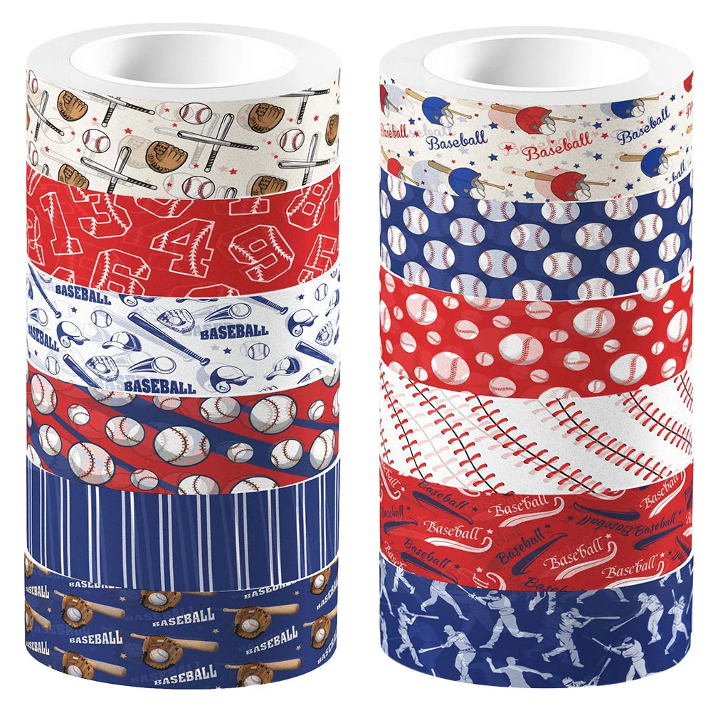 

Baseball Washi Tape 12 Rolls Sports Themed Masking Tape Decorative Gift Wrapping Paper Tape Diy Craft Scrapbook Envelope Party