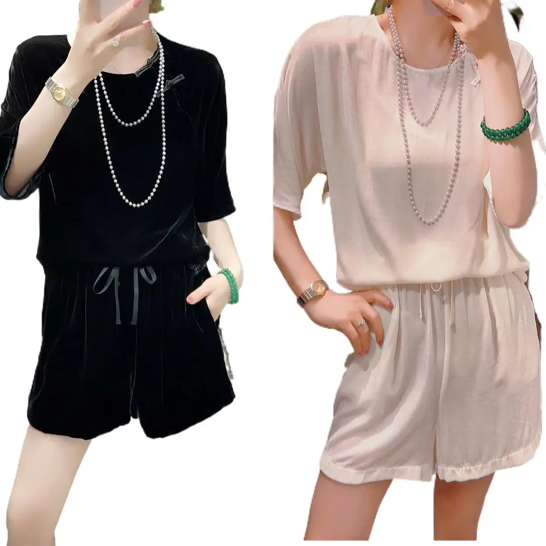 

2023 Women's Clothing Advanced Silk Velvet Fashion Suit 0817