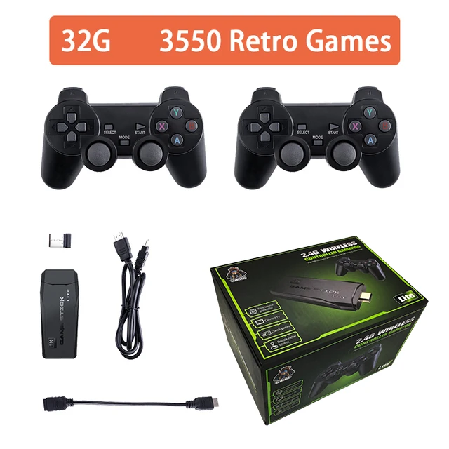 Video Game Console 64G Built-in 10000 Games Retro handheld Game Console Wireless Controller Game Stick For PS1/GBA Kid Xmas Gift 