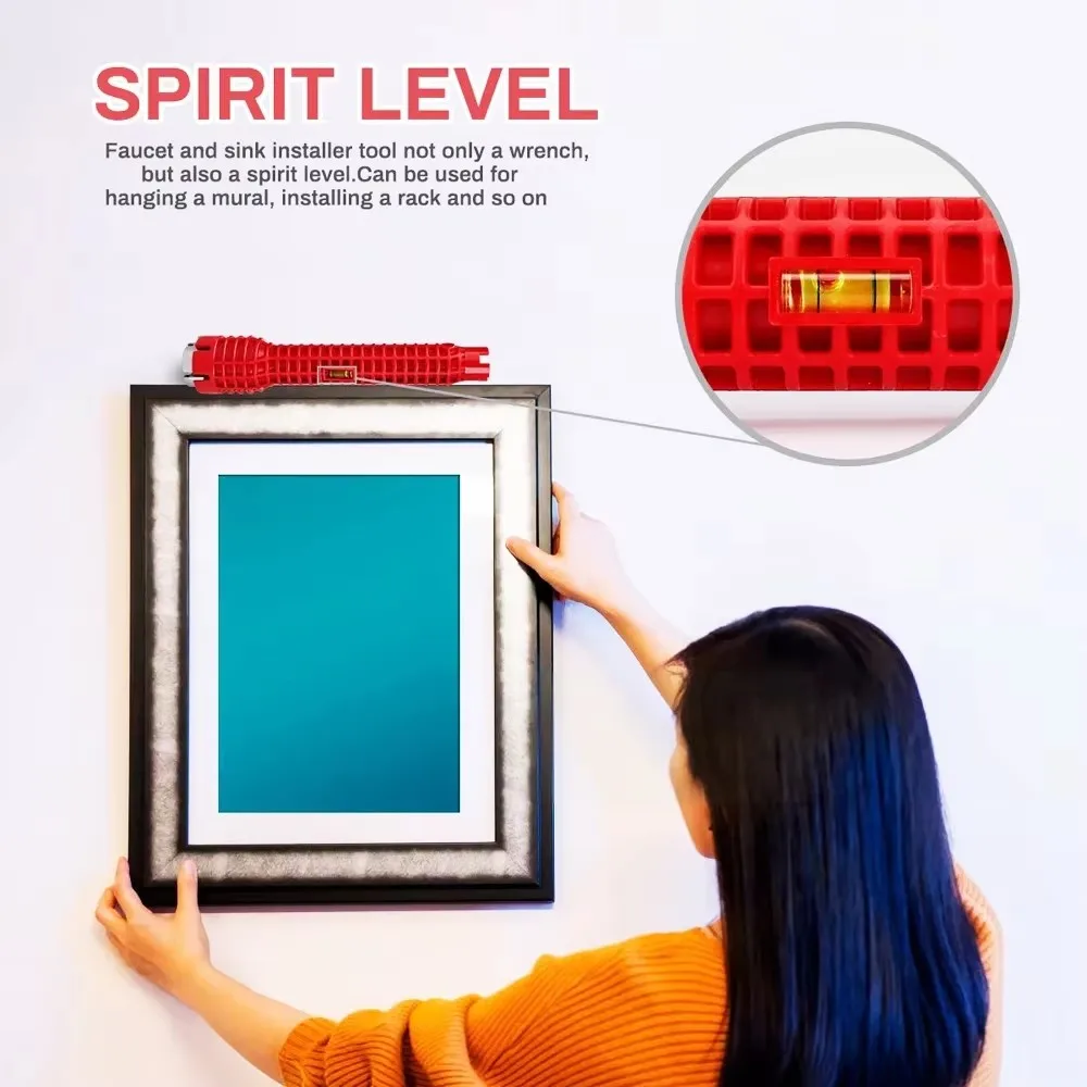 14 In 1 Sink Faucet Wrench Plumbing Repair Tool Anti-Slip Handle Double Head Wrench Bathroom Plumbing Water Heater Spanner Tool