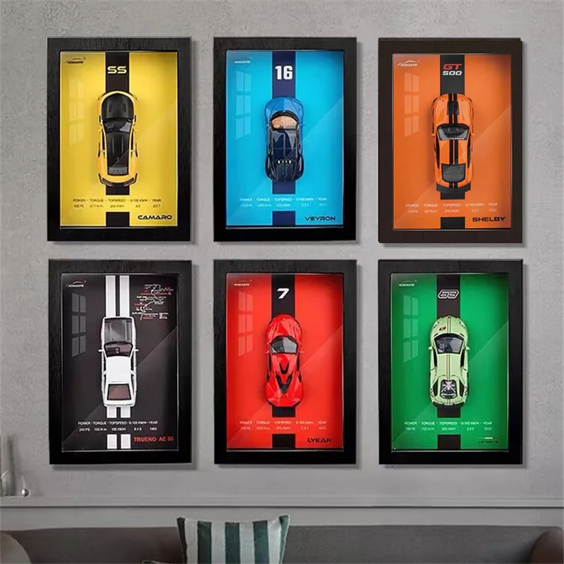 1:32 Photo Frame Version Alloy Metal Sports Car Model Simulation Racing Car  Model 3D Hanging Painting Kids Toys Gifts Decoration - AliExpress