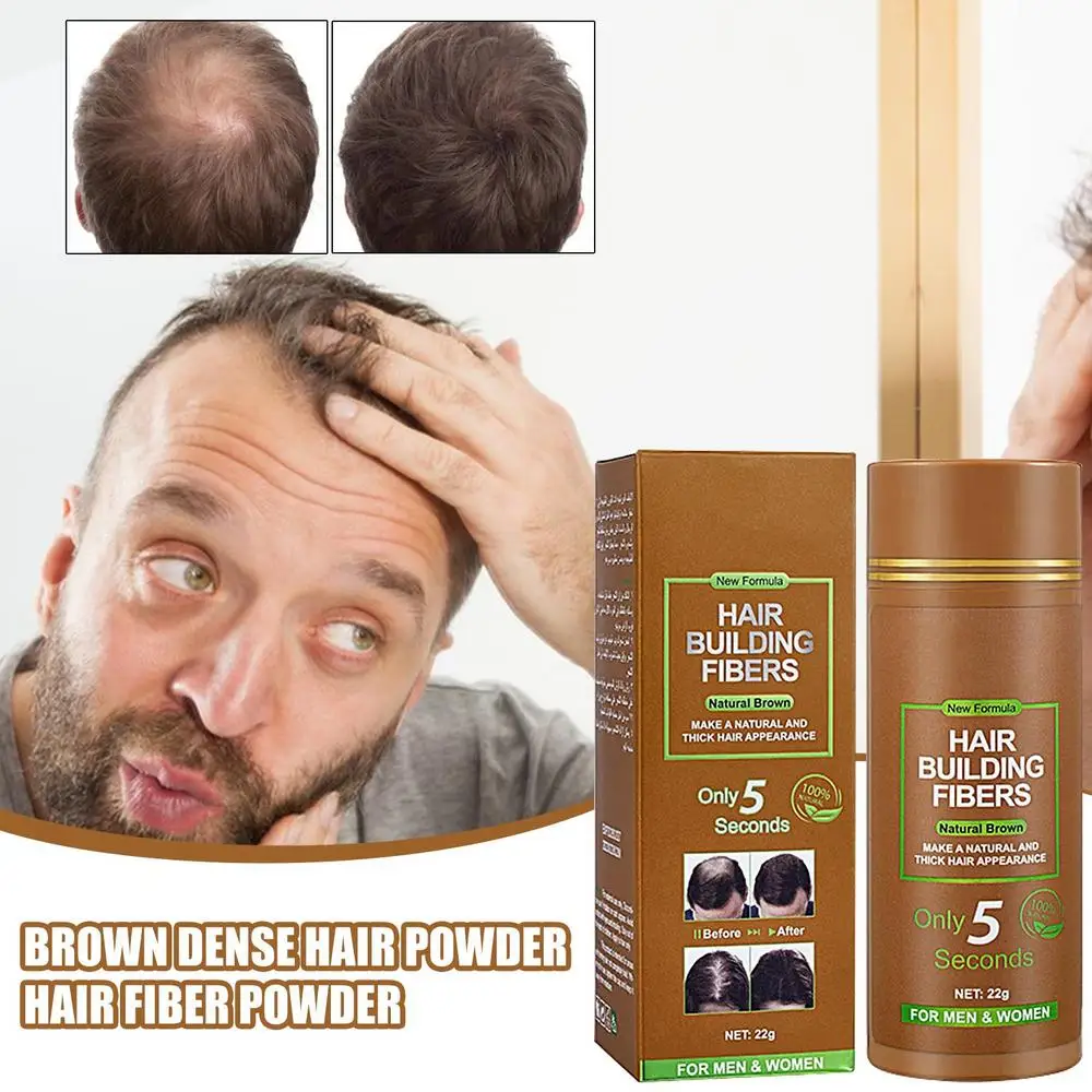 Description Picture 2 of itembrown Hair Fibers Regrowth Powders Keratin Applicator Hair Building Fibers Spray Pump Hair Growth Products Beauty Health 22g