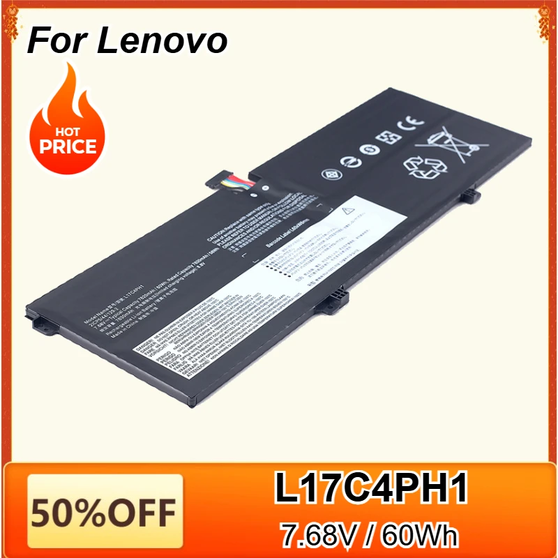New L17C4PH1 Laptop Battery For Lenovo Yoga 7 Pro-13IKB 930 C930-13IKB C930-13IKB-81EQ C930-13IKB 81C4 60Wh 7820mAh  L17M4PH1