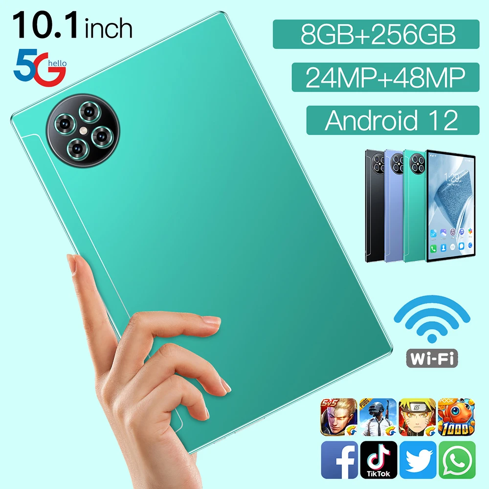 

2023 NEW Tablet PC 10.1 inch 8G+256GB Tablet PC Android 12 Children's Tablet PC 5G School Network Office Game Learning