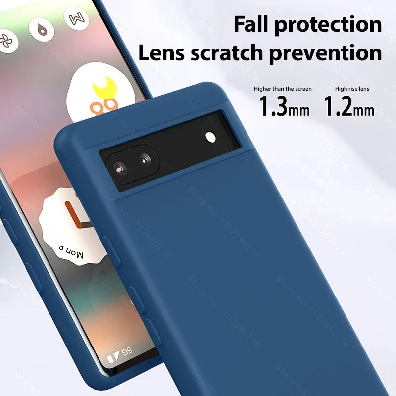 Luxury Original Liquid Silicone Phone Cases For Google Pixel 8 6 7 Pro 6A 7A Case For Google Pixel 8 7 Pro Shockproof Soft Cover 5