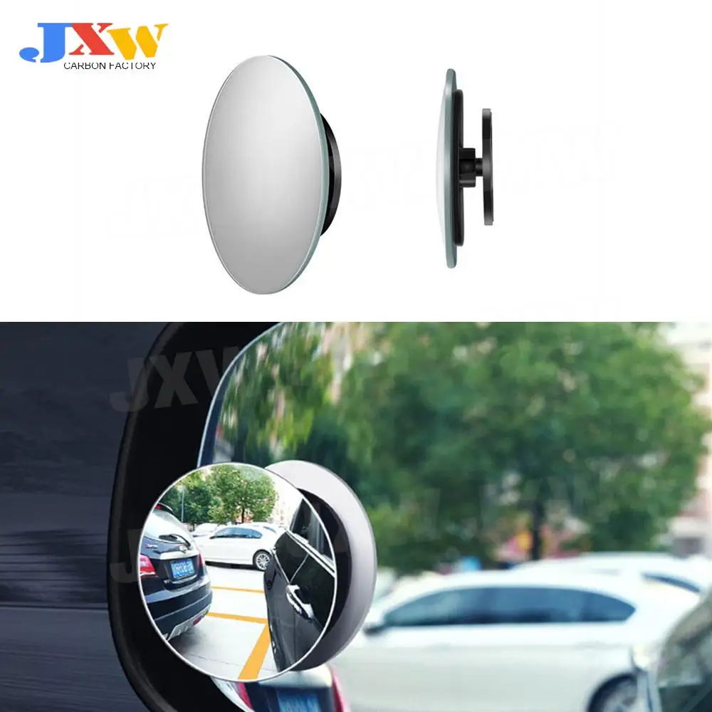 Miroir d'angle mort HD 360 degrés pour voiture, rétroviseur convexe rond ultra-fin sans cadre, grand Angle, accessoire de voiture