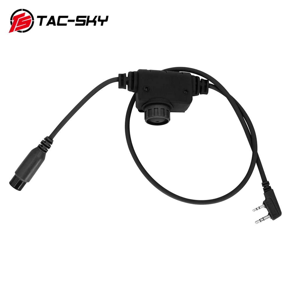 TS TAC-SKY PTT Tactical Headset Accessory RAC PTT Adapter for Tactical Communication Radio Walkie Talkie Shooting Headset