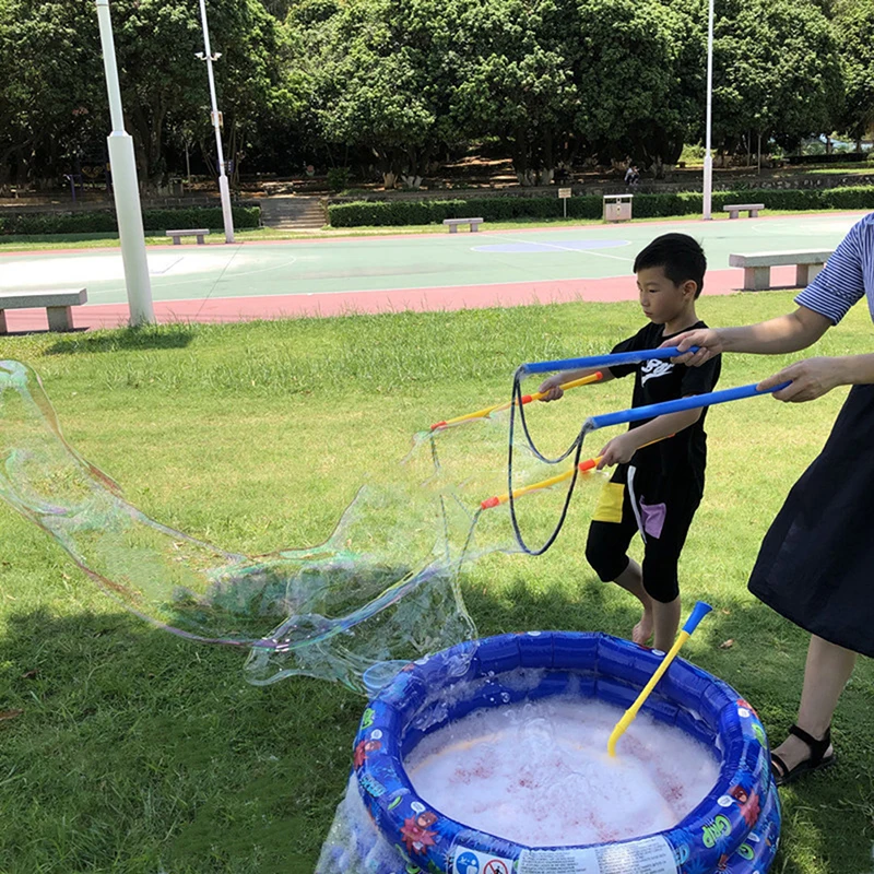 Double Pole Bubble Rope Color Giant Bubble Circle Show Props For Kids Big Bubbles Toy Gift Set Blowing Tool 1 Set kids bubble toys
