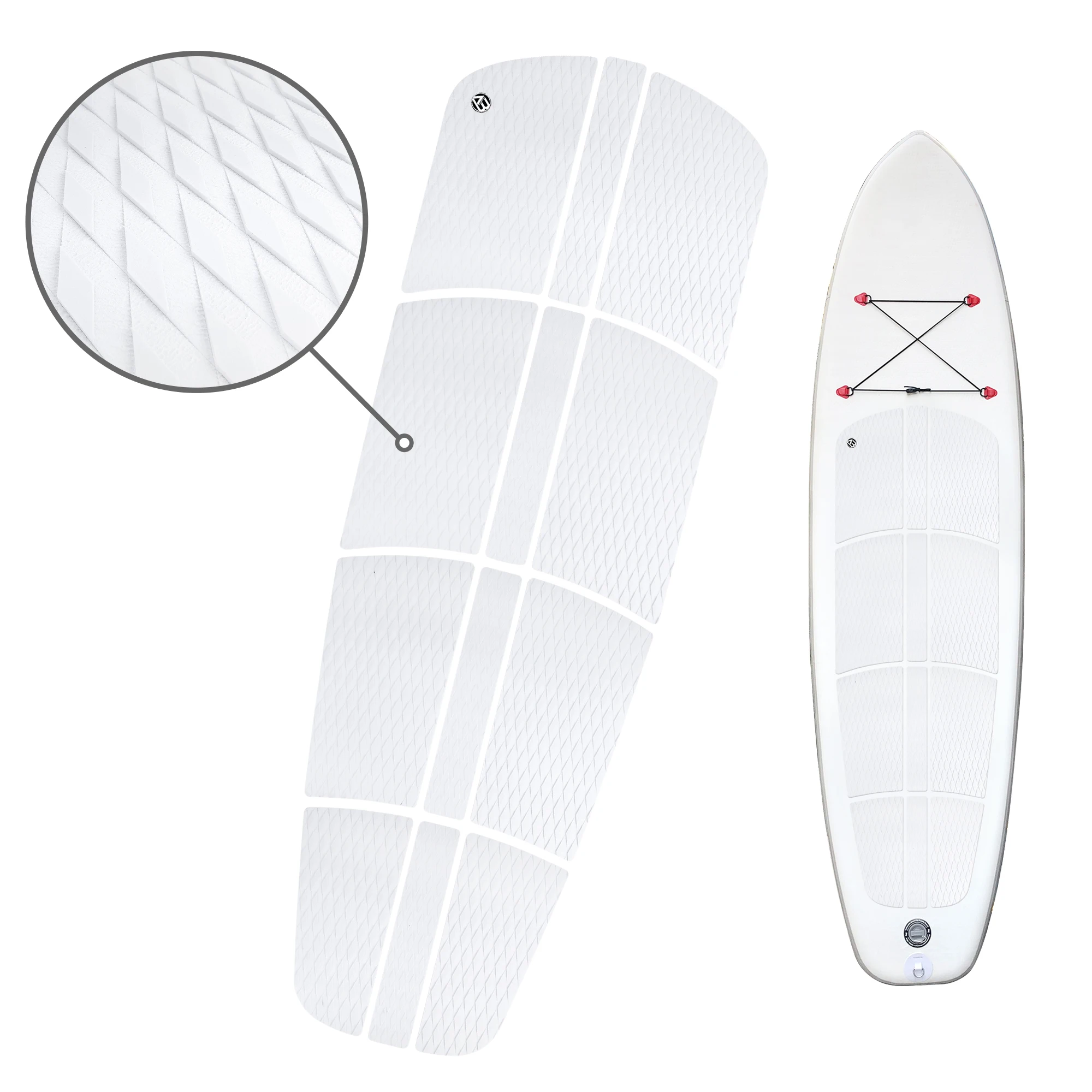 

AQUBONA SUP Deck Traction Pad 12 Piece Tail Pads for Stand Up Paddleboard Longboard Surfboard Premium Performance EVA