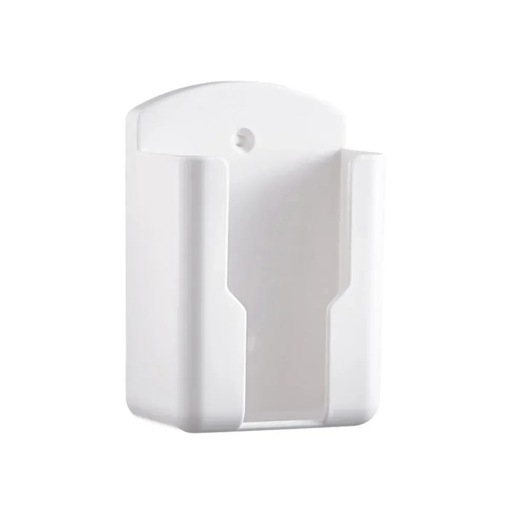 Universal Wall-Mounted White Shelf and Remote Holder