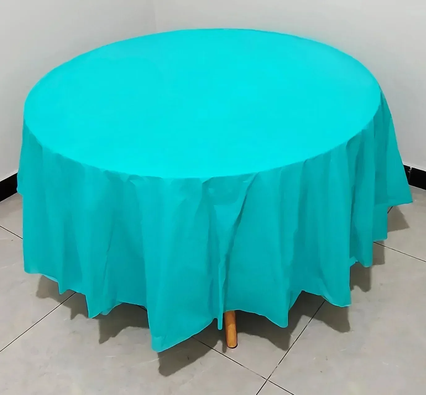 

2024 Table cloth polyester tablecloth round table cloth circular solid white S