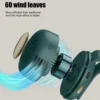 MF019 Mini Whirlwind Portable Snap On Charging Fan Waist Clip Mini Whirlwind Fan 3-Speed Handsfree Silent Strong Wind 4