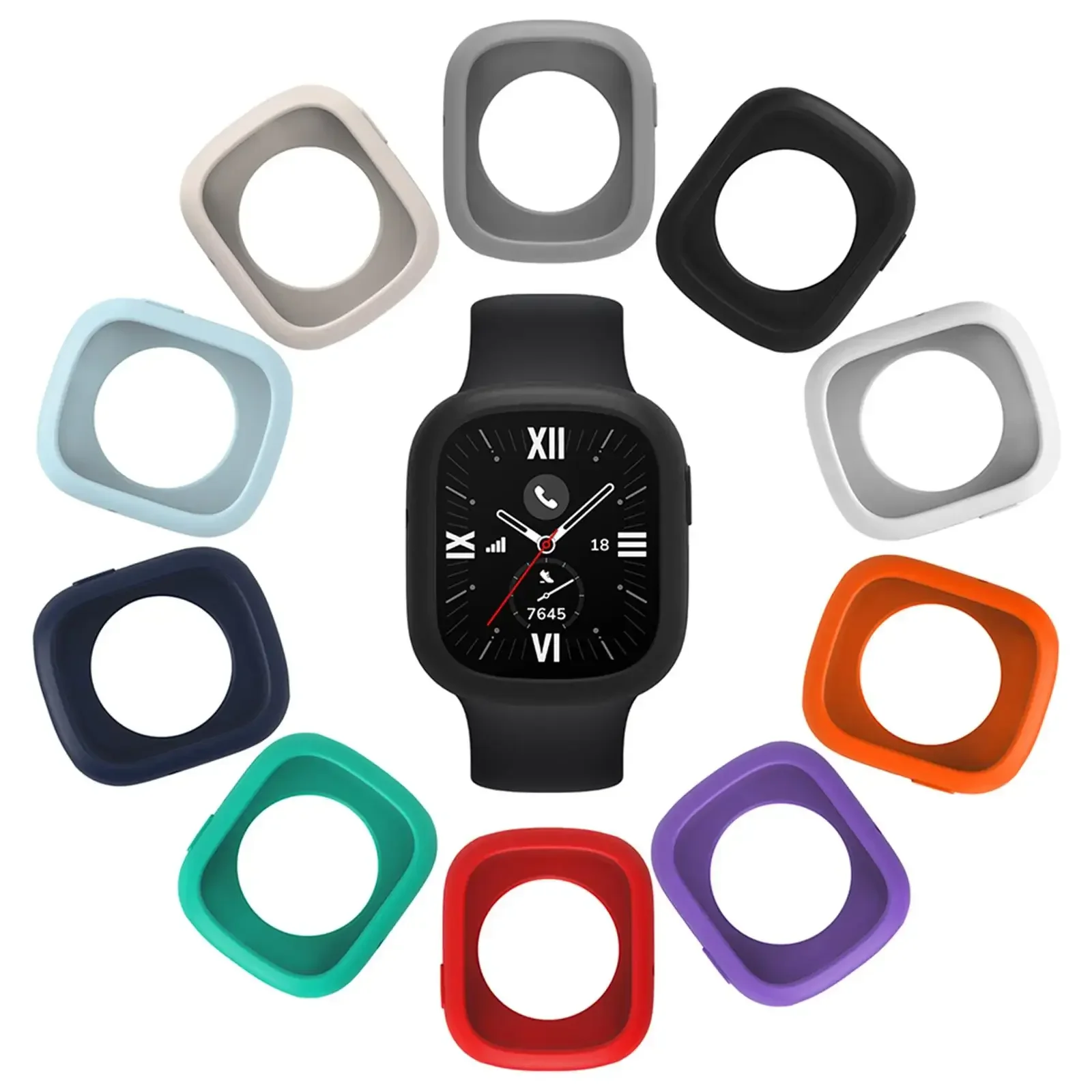 Soft Silicone Protective Case - Smartwatch Protector Sleeve & Bumper Frame