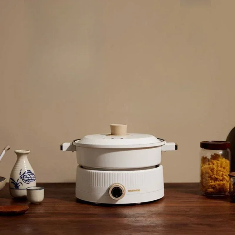 DAEWOO Split Type Multicooker Kitchen Electric Pot Steam Stew Multifunctional Cooking Pots Home 3.5L Hotpot 1360W Pot Cooker 5