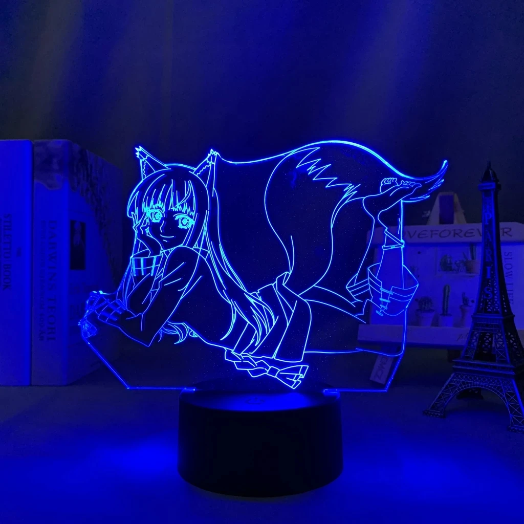 

Anime 3d Lamp Spice and Wolf Holo for Bedroom Decor Nightlight Children's Brithday Gift Manga Room Desk Led Light Spice and Wolf