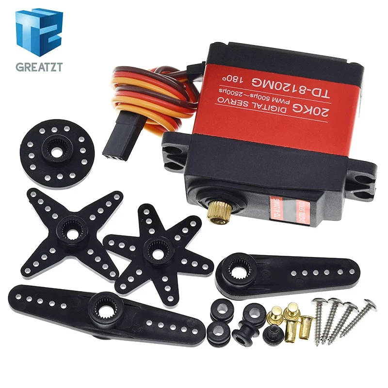 GREATZT TD-8120MG Wasserdichtes Metallgetriebe-Digitalservo mit 20 kg hohem Drehmoment 180 Winkel für ferngesteuertes Auto-Modellfahrzeug
