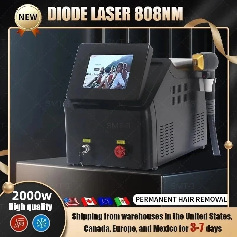 2024 Hot Sale ICE Triple Wavelength 755nm 808nm 1064nm 808 Diode Laser 808 Hair Removal and Skin Rejuvenation Machine