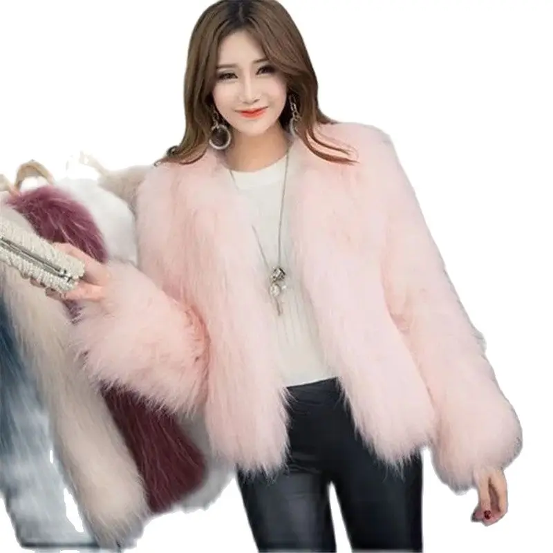

2023 New Imitation Fur Coat Female Young Short Autumn Winter Online Celebrity Imitation Mink Fur Early Autumn Mao Mao Clothes