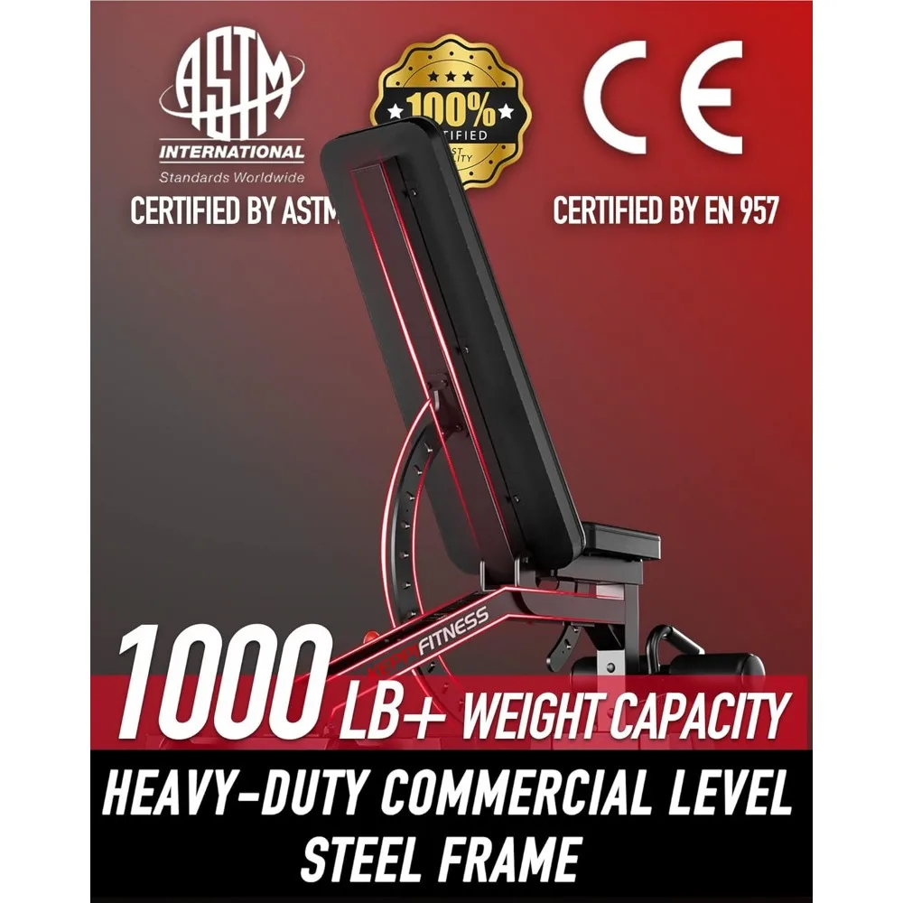 1000lb Adjustable Workout Bench 3