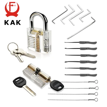 KAK Set di 17 Attrezzi per Scassinare Serrature e Kit di Estrattori per Serrature di Casa e Auto, Ideale per Principianti e Professionisti, Set di Strumenti per Fabbri