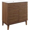 30 Inch Walnut White Bathroom Sink with Sink 2