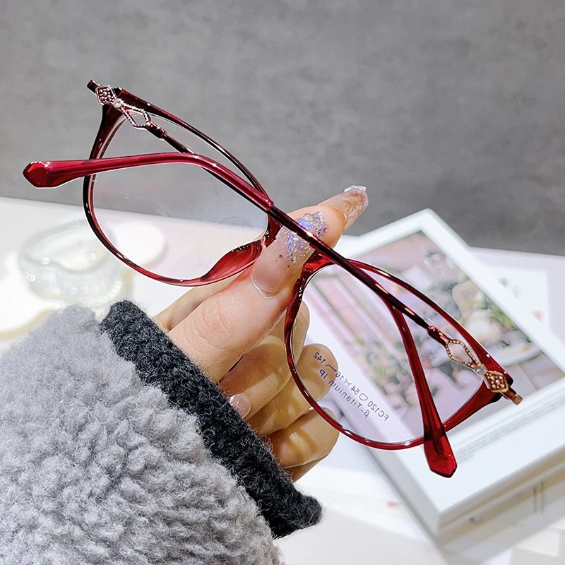 YIMARUILI TR90 Alloy Eyewear Cat Eye Myopia Glasses Retro Optical Prescription Eyeglasses Frame Women F120X eyewear frames women glasses fashion eyeglasses eyeglasses frames