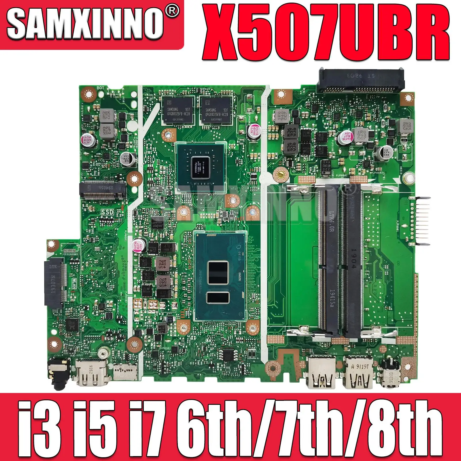 

X507UB Mainboard For ASUS X507UBR X507UF A507UB F507UB R507UB A507UF Y5000UB Laptop Motherboard I3 I5 I7 6th/7th/8th Gen CPU