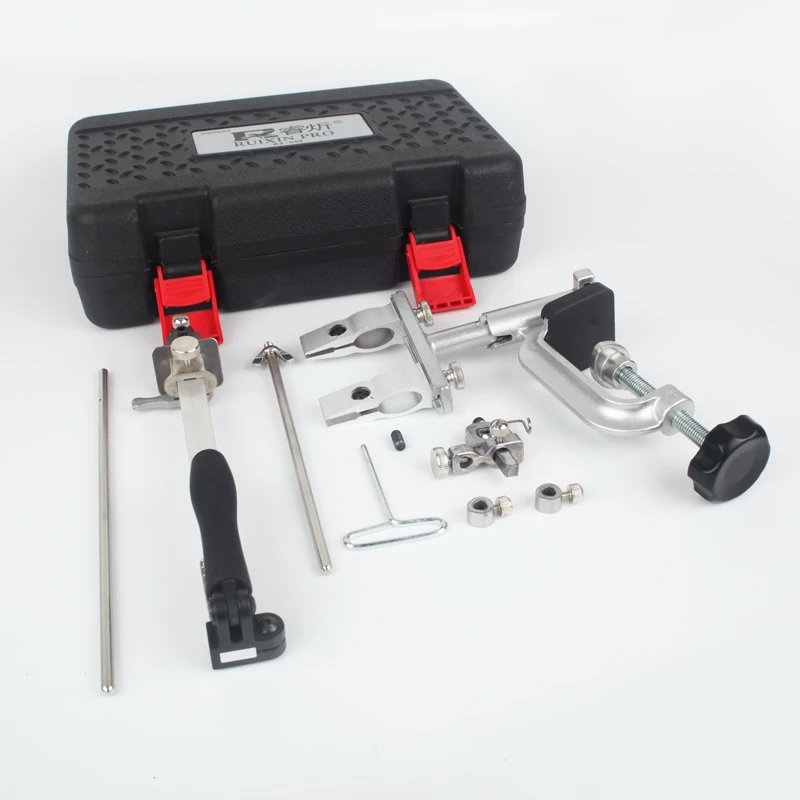 2023 RUIXIN 009 Pro 나이프 숫돌 고정 각도 샤프닝 머신 시스템 박스 숫돌 다이아몬드 스톤 세트 풀 사이즈 호닝 그라인드