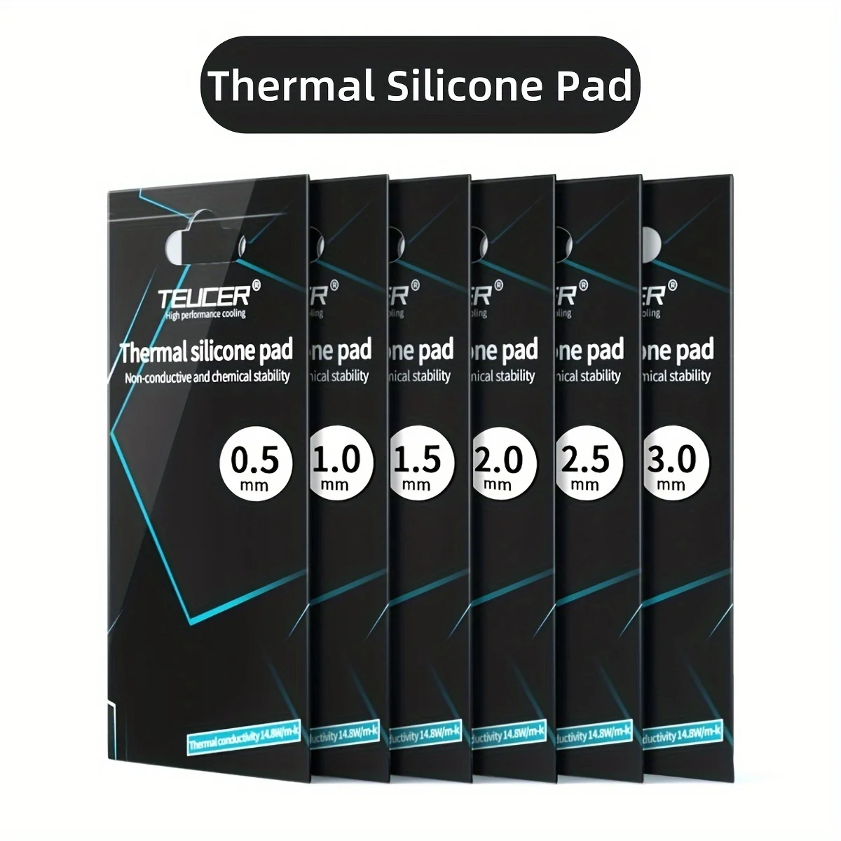 Thermal Silicone Pad 14.8 W/mk, 85*45mm, Non Conductive Heat Resistance High Temperature Resistance For Laptop Heatsink GPU CPU