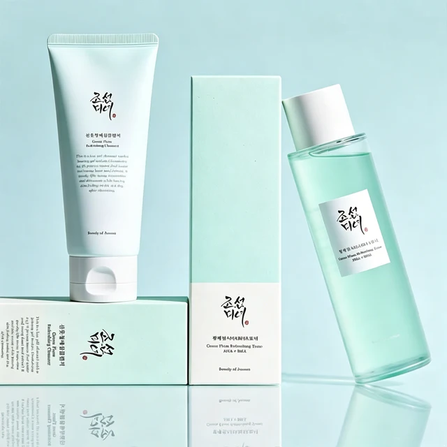 Nettoyant visage, tonique, essence hydratante, soin de la peau, SPF50+, anti-UV, crème solaire probiotique au riz, écran solaire de la marque Beauty of Joseon Green Plum 1