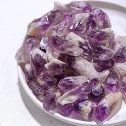 Pink Amethyst Rose Quartz Raw Crystal for Reiki Healing and Home Decoration (Amethyst teeth)