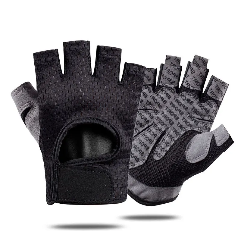 

Breathable Fitness Gloves Gym Weightlifting Yoga Bodybuilding Training Sports Thin Non-slip Half Finger Cycling Gloves Equipment