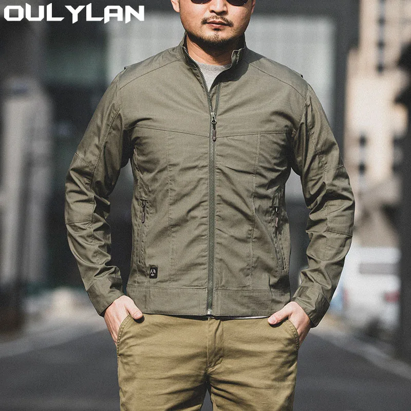 

Мужская ветровка Oulylan, водонепроницаемая тактическая куртка, Мужская весенне-осенняя износостойкая ветровка, пальто, тонкие куртки-карго в стиле милитари