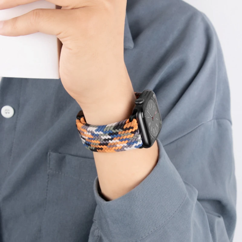 Nylon Braided Loop Strap - Magnetic Adjustable Comfort Bracelet Wristband