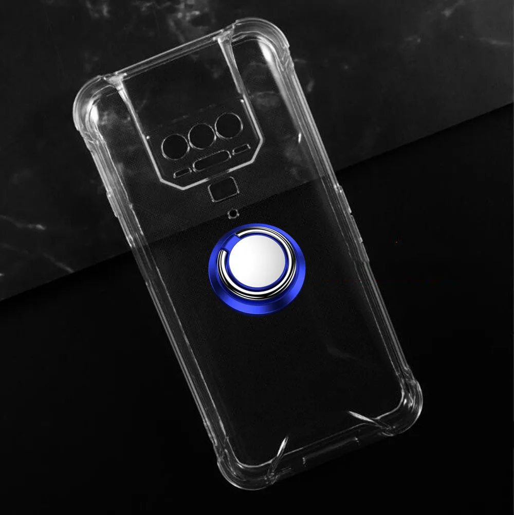 Durable Back Ring Holder Phone Cover - TPU Soft Silicone Case