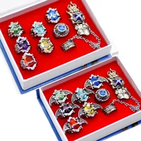 7pcs Anime HITMAN REBORN! Sawada Rings Fingerring Fashion Jewelry rings pendant rock cosplay for Mens women birthday Gift 1