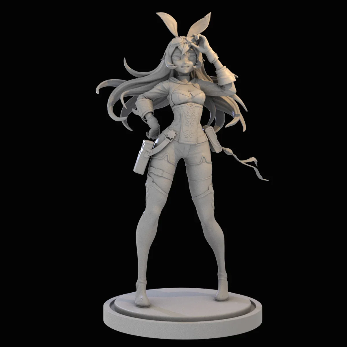 

Game Animation Genshin Impact Justice Messenger Rabbit Amber 1/12 GK 1/24 3D Printing Resin Model Unpainted Manual