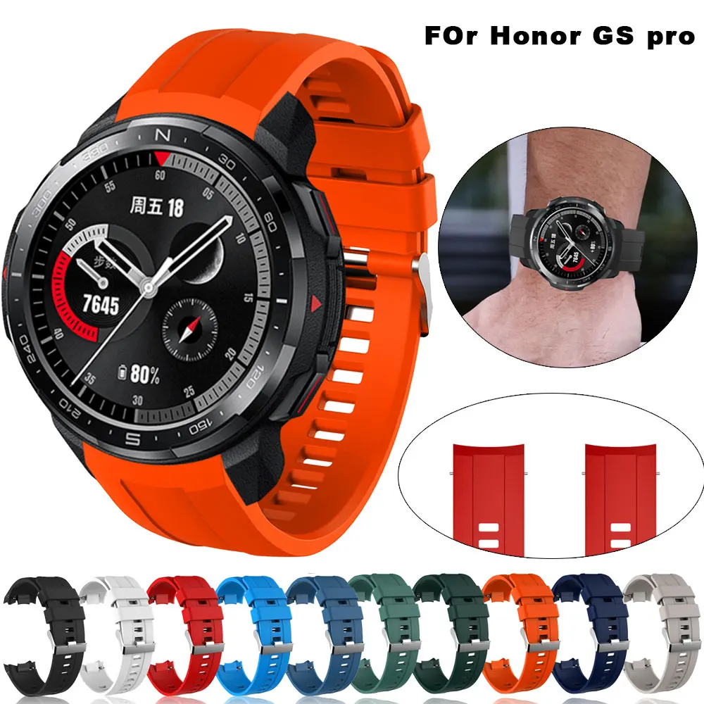 

Ремешок силиконовый для наручных часов Honor GS Pro, сменный Браслет для смарт-часов, специальный интерфейсный аксессуар