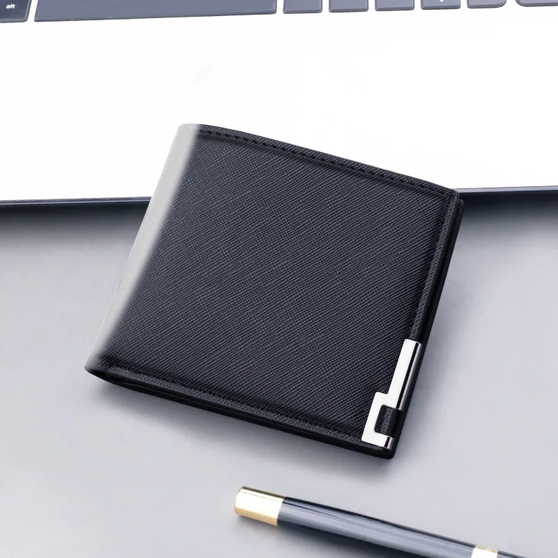 White wallet men's short wallet college students thin youth multi-card mini wallet 2
