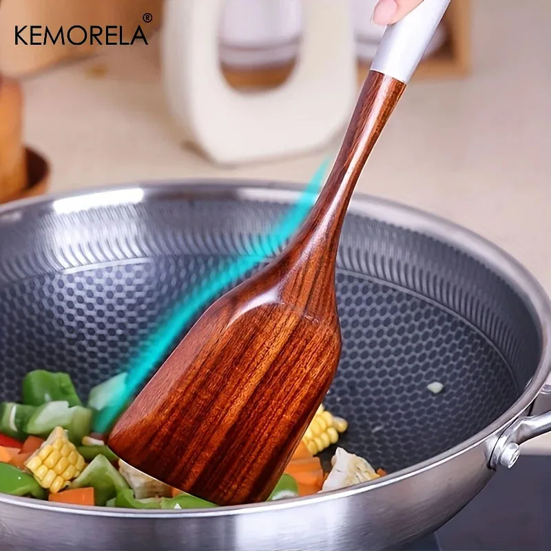Thai Wooden Spoon Kitchen Non-Stick Food Grade Soup Spoon Rice Cookware Set 7PCS With Heat-Resistant Handles