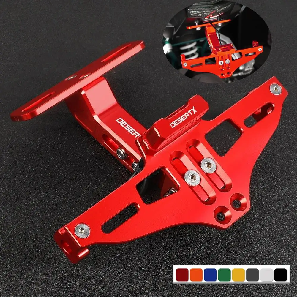 

For Ducati DesertX Desert X desertx 2022 2023 2024 Motorcycle License Plate Holder Number Plate Holder With Turn Signal Light