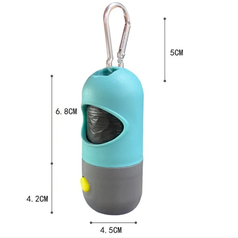 Led Light Dog Poop Bags Dispenser Degradable Waste Bag Outdoor Portable Pet Trash Bags